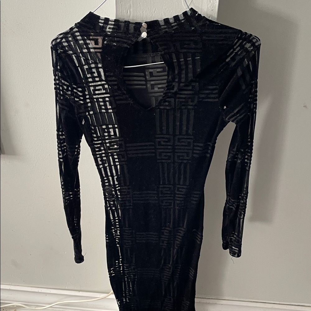 Elegant Black Velvet Dress